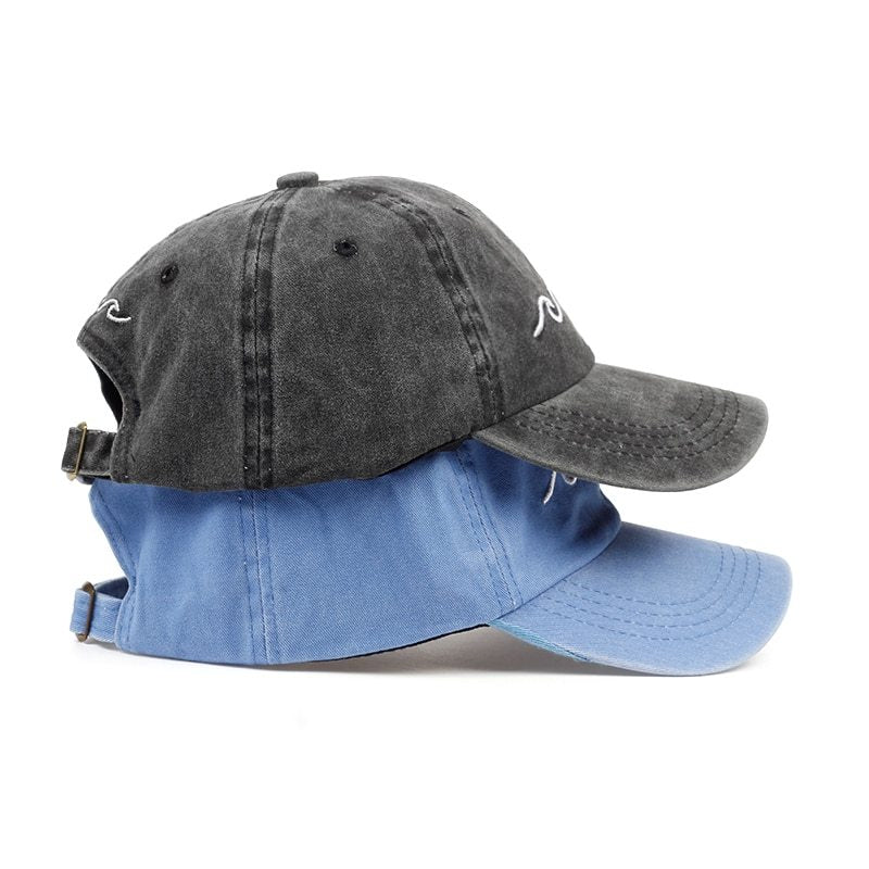 Wavy Embroidery Baseball Hat