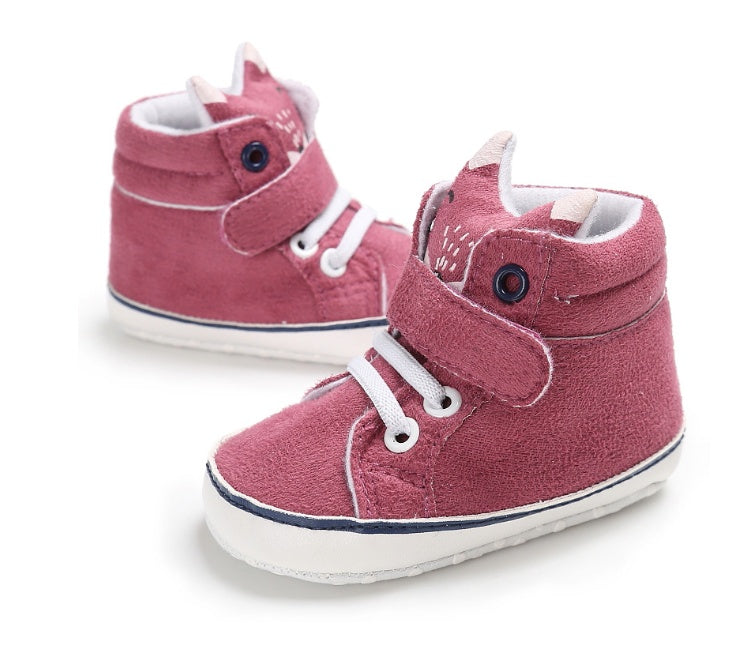 Baby Boy Girls Shoes Cute Cartoon Bear Fox First Walkers Canvas