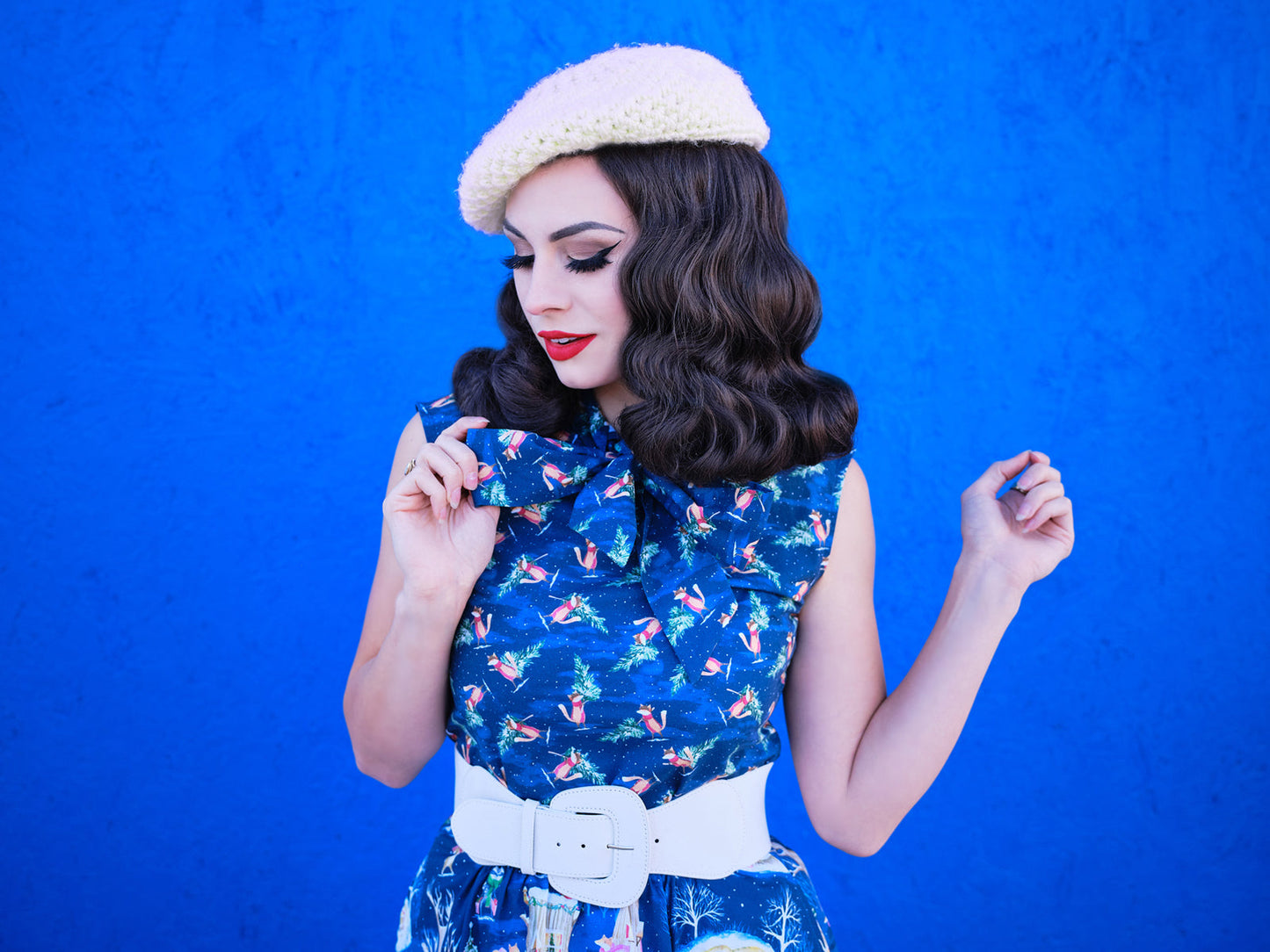 Festive Fox Bow Top - 1X only