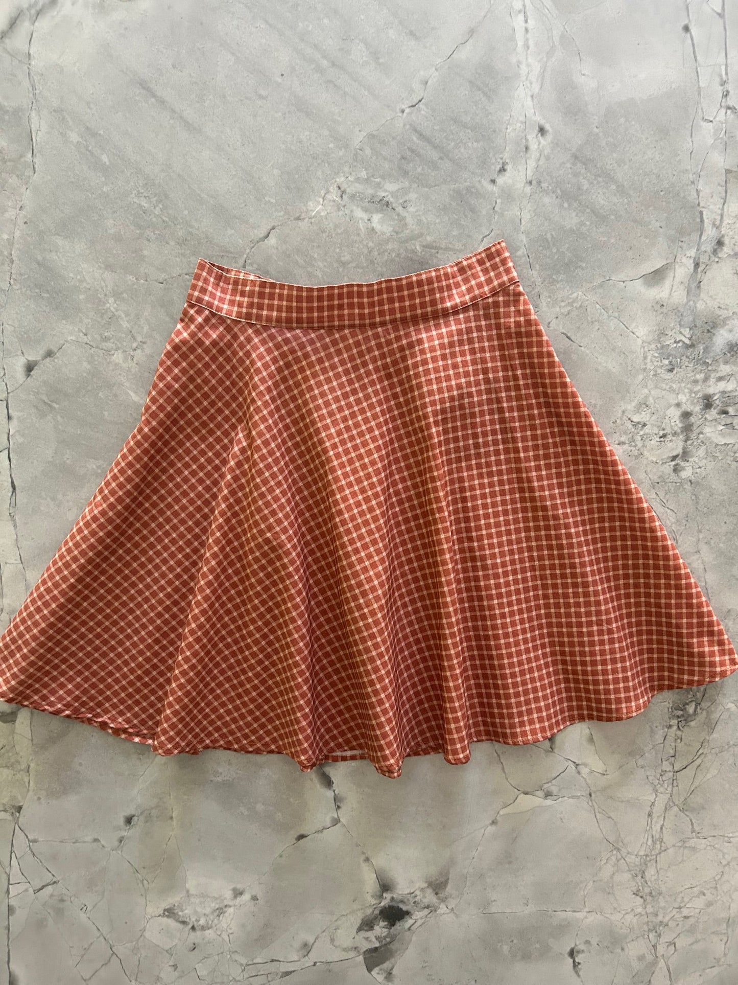 Checkered Skater Skirt