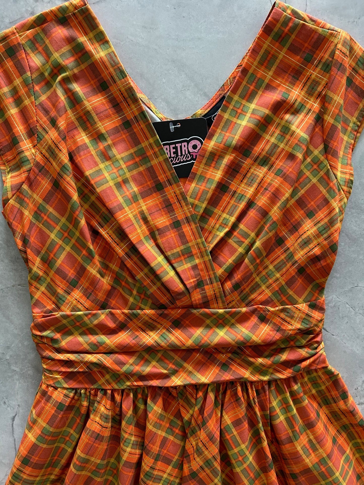 Orange Plaid Greta Dress