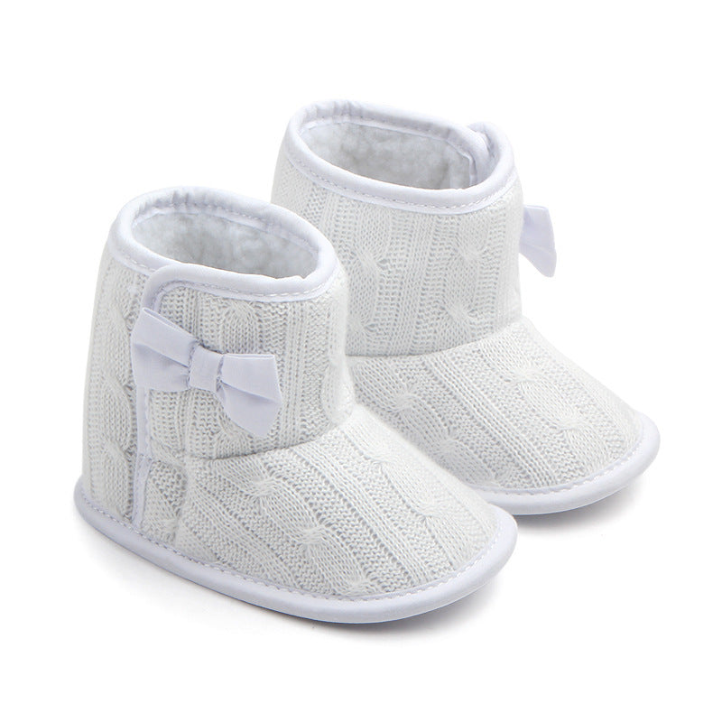 Wool Knitted Winter new bow shoes