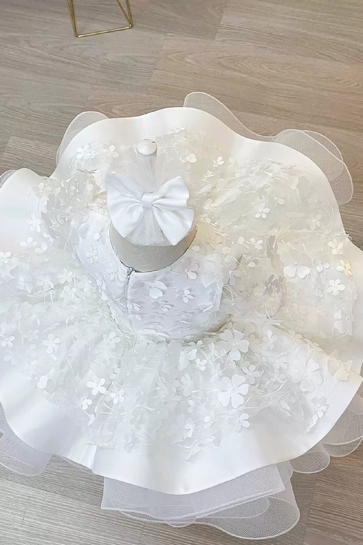 Fiona White Party Dress - Layered