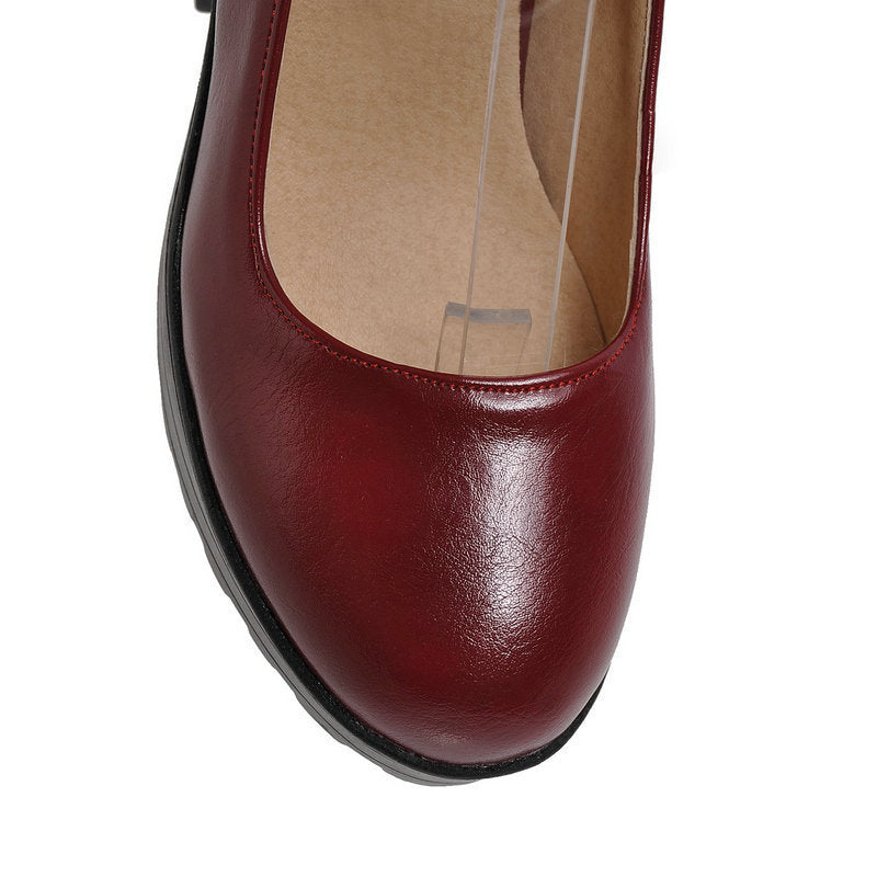 Women's Fashionable Chunky Heel Platform High Shoes