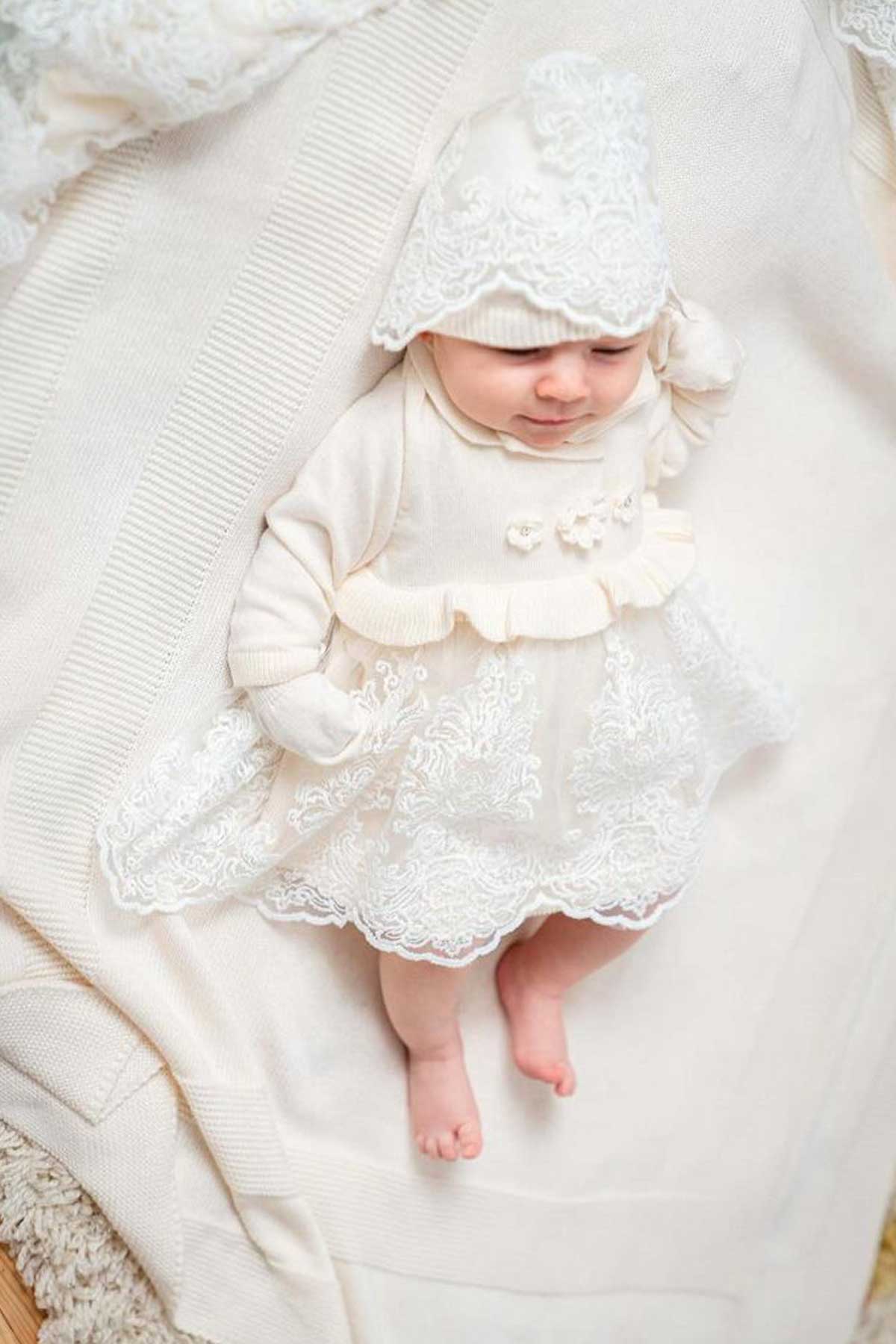 Brea Cream Knit Newborn Coming Home Set (5 Pcs)