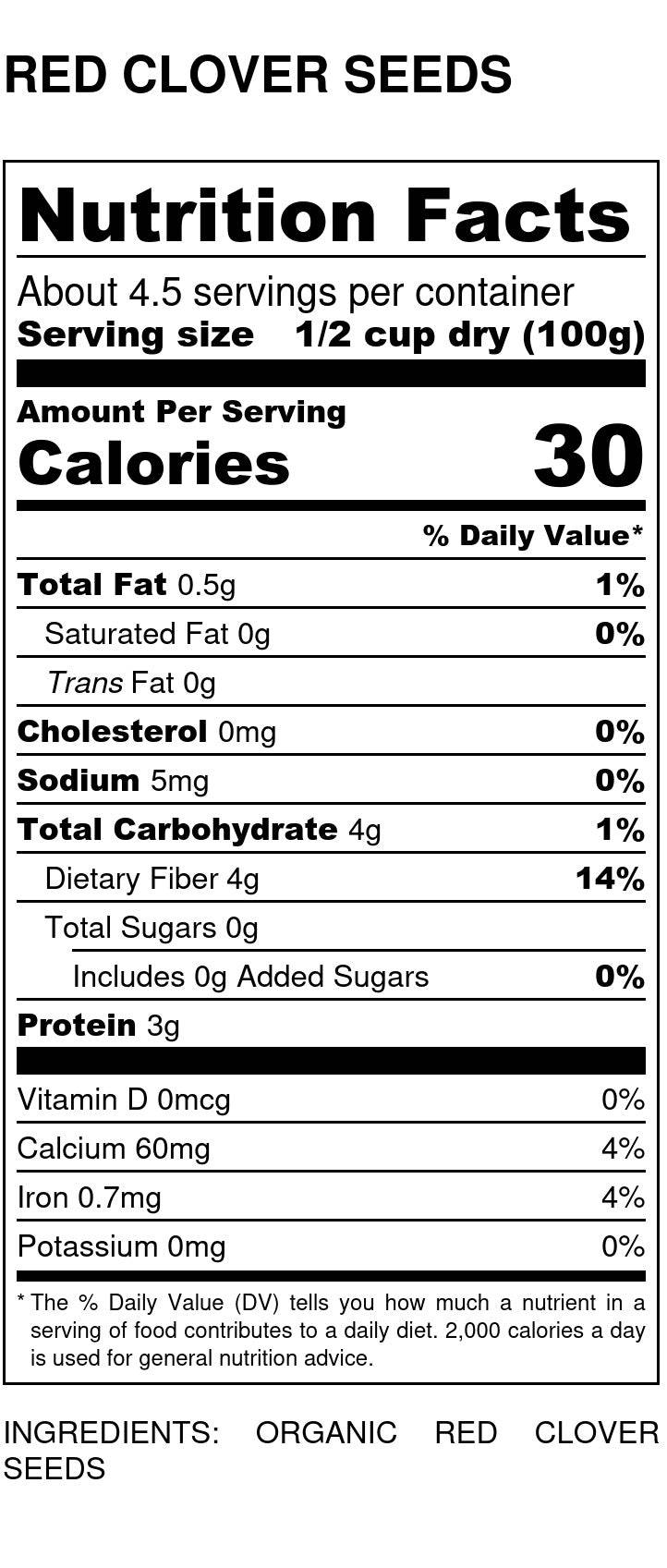 Clover Seeds, Red, Organic