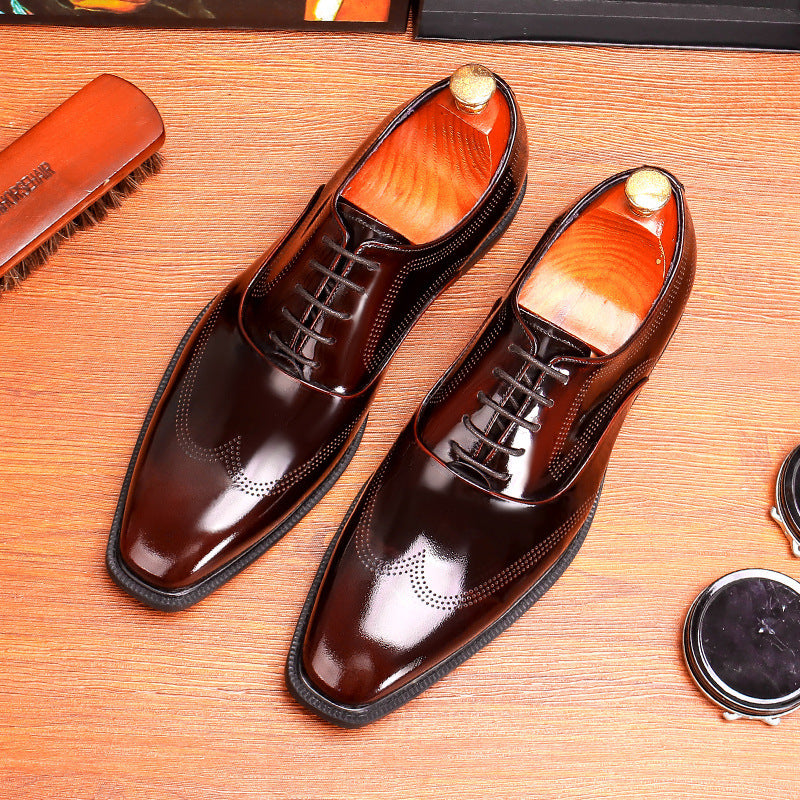 Men's Business Formal Casual British Leather Shoes