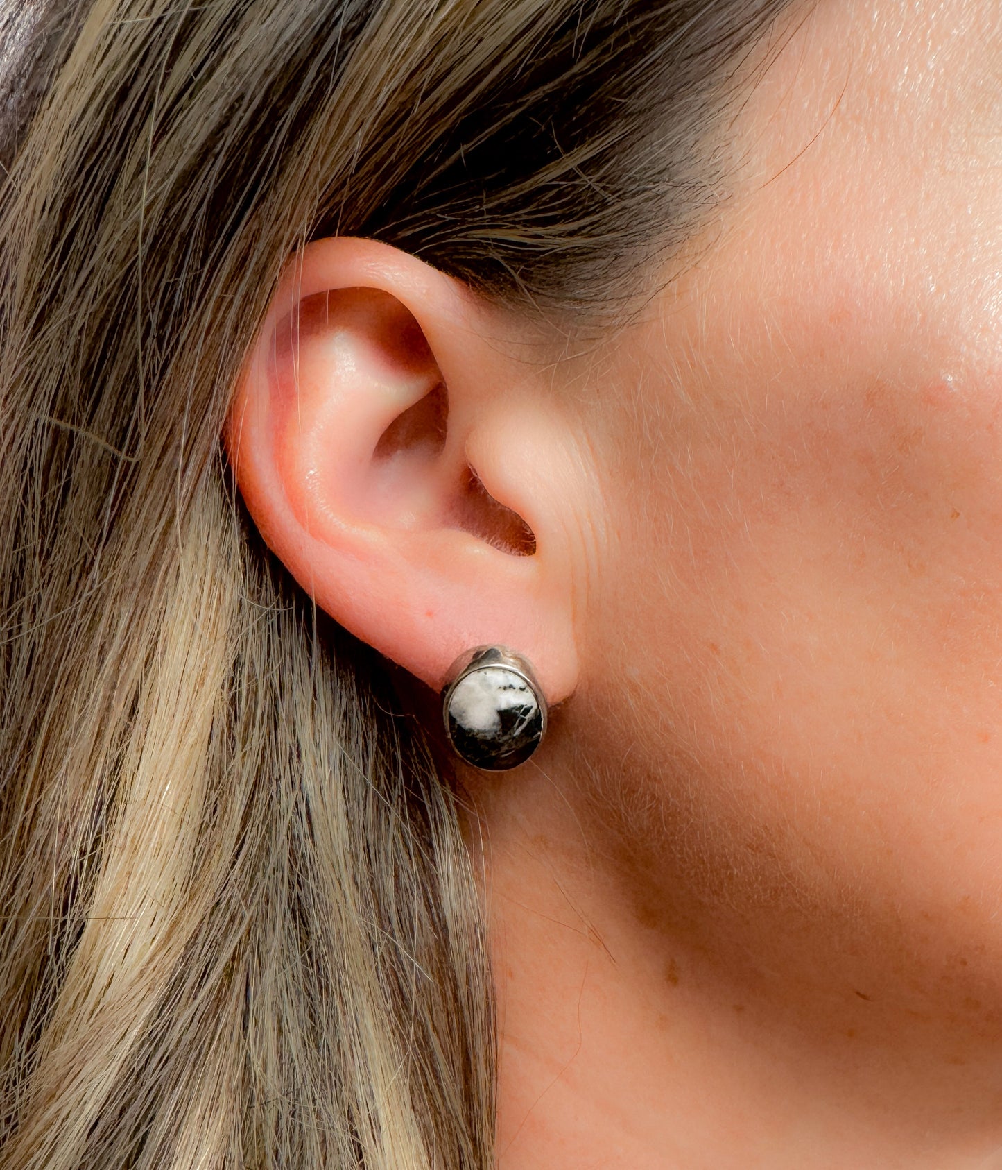 Timberon Authentic White Buffalo Earrings