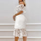 Women's Elegant Floral Lace Off The Shoulder Dress