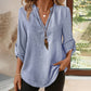 Women's Casual Summer Notch V Neck Blouses