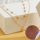 Double-layer Heart Pendant Fine Chain Necklace For Women