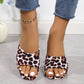 Leopard Square Toe Sandals