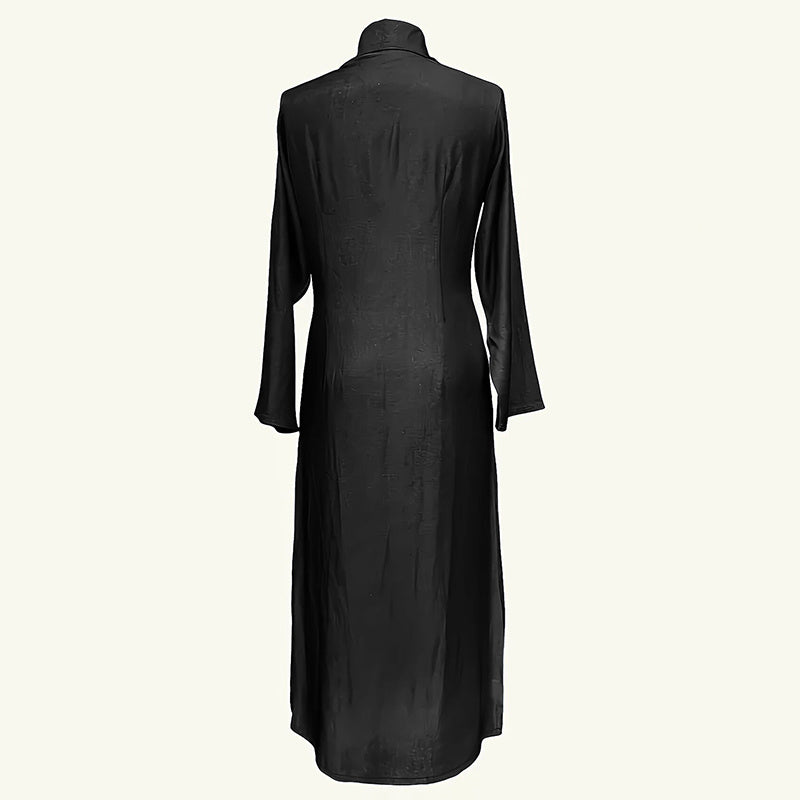 Women's Casual Button Down Denim Maxi Dress