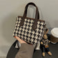Fashion Houndstooth Shoulder Bag