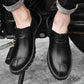 Casual men's big head leather shoes