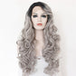 Black Ombre wavy wig long curly hair