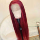 Burgundy Lace Front Human Hair Wigs