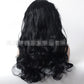 Black Big Wave Wig High-Grade Front Lace Head Cover