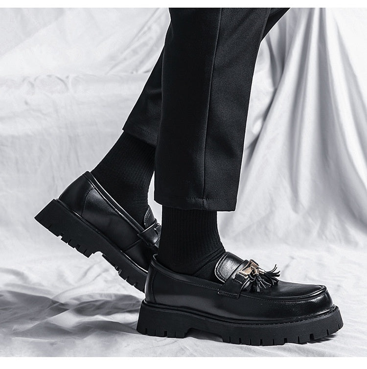 British Style Black Leather Shoes