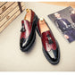 Bullock carved men's thick bottom tassel shoes