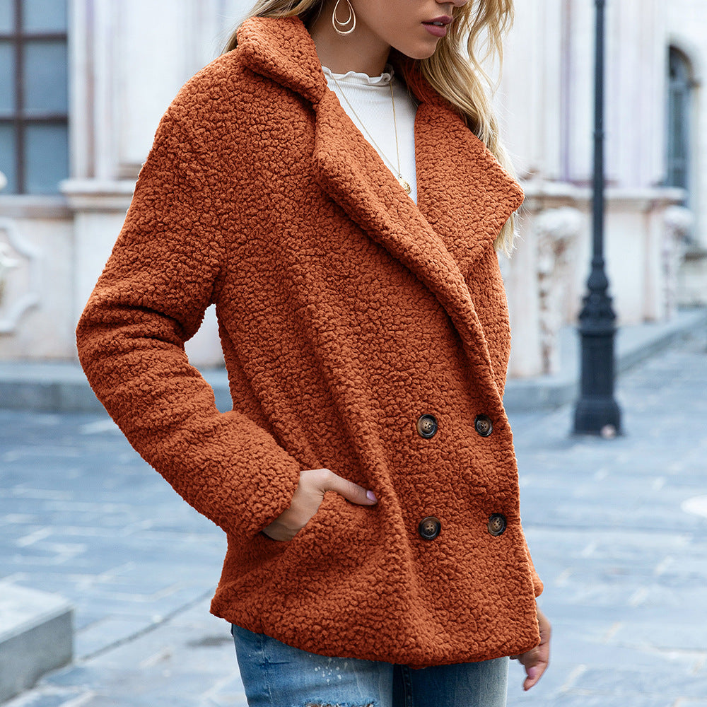 Winter Button Jacket Cardigan Outwear For Women