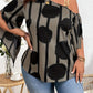 Women's Plus Size Fashion Off-the-Shoulder Charming Chain Three-quarter Sleeve Blouse