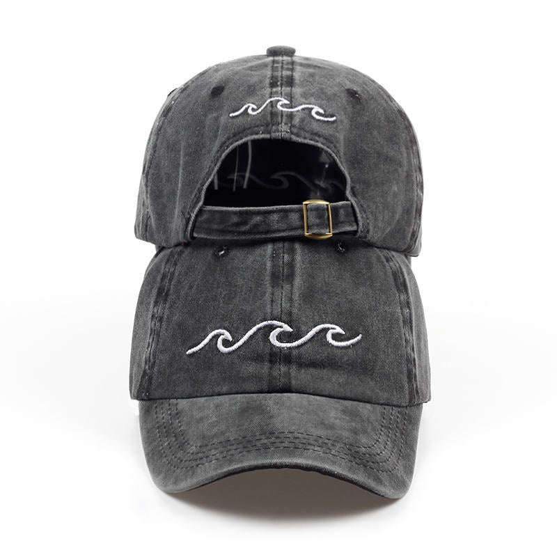 Wavy Embroidery Baseball Hat