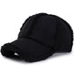 Women Peaked Cap Solid Color Broken Edge Design