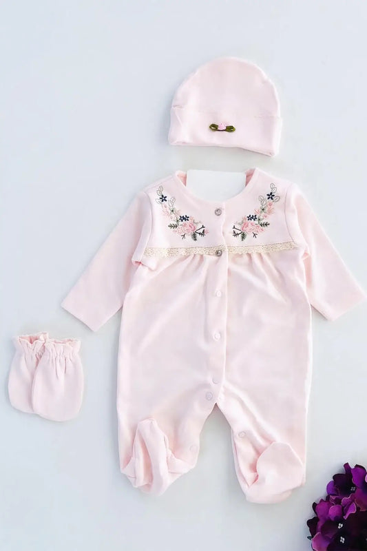 Sakura Jumpsuit Set - 3 Pcs