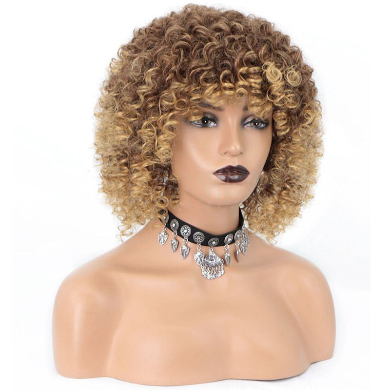 Fashion African Small Curly Ladies Wigs