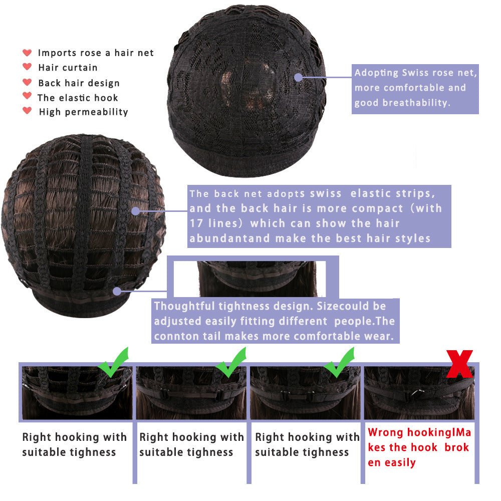 European And American Women's Short Curly Hair Wigs