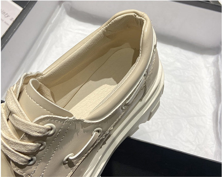 Beautoday Lace-Up Genuine-Cow-Leather Women Shoes