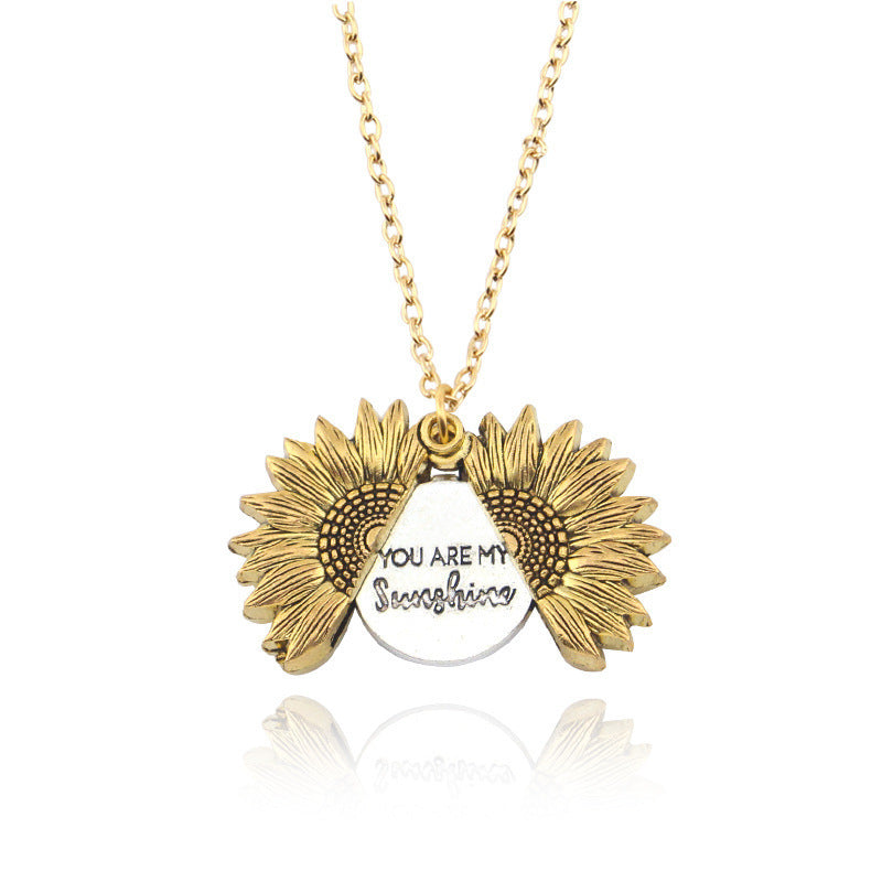 Unisex Sunflower Necklace