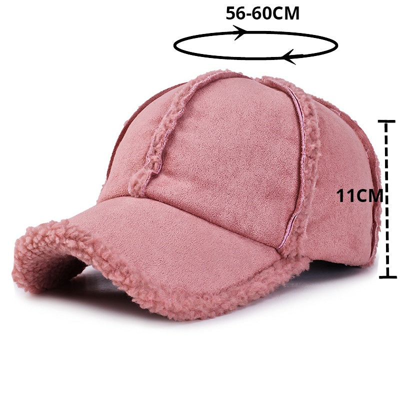 Women Peaked Cap Solid Color Broken Edge Design