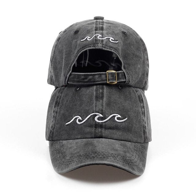 Wavy Embroidery Baseball Hat