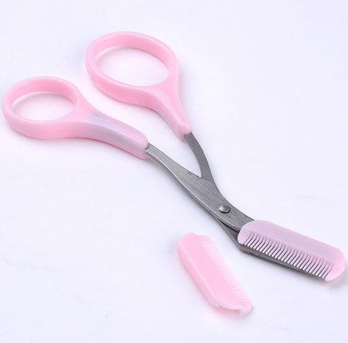 Eyebrow scissors with eyebrow comb