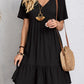 V-neck Short Sleeve Dress