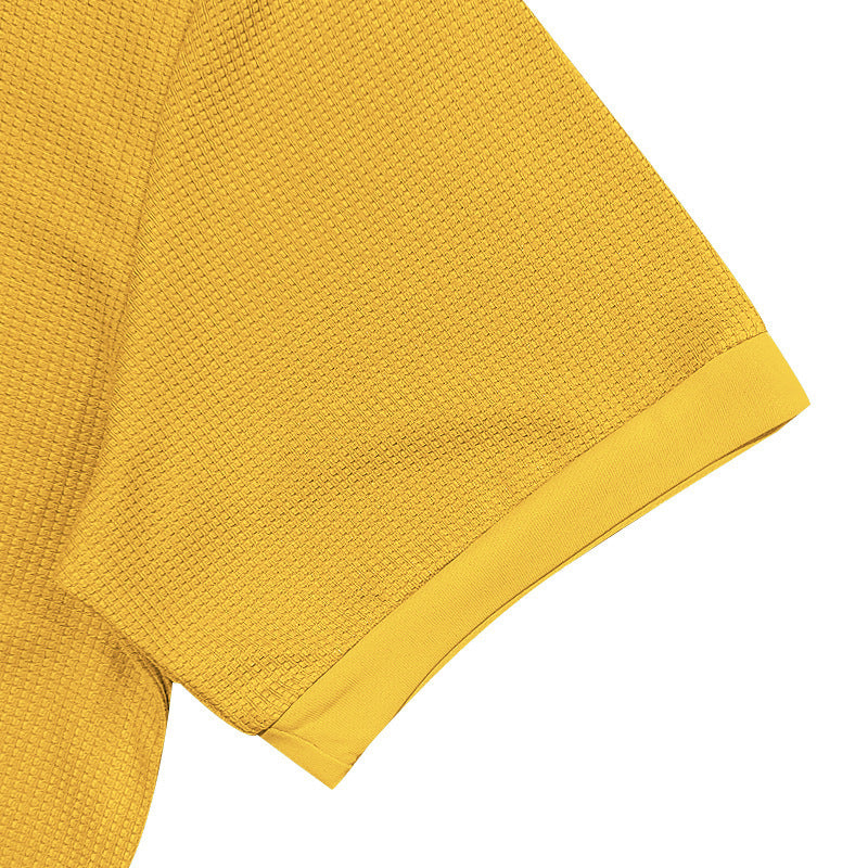 Waffle Short Sleeve Polo Shirt