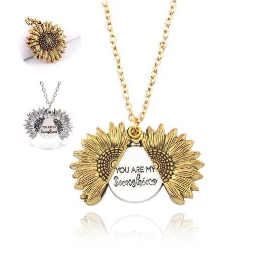 Unisex Sunflower Necklace