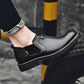 Casual men's big head leather shoes