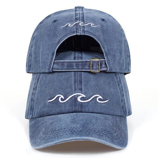 Wavy Embroidery Baseball Hat