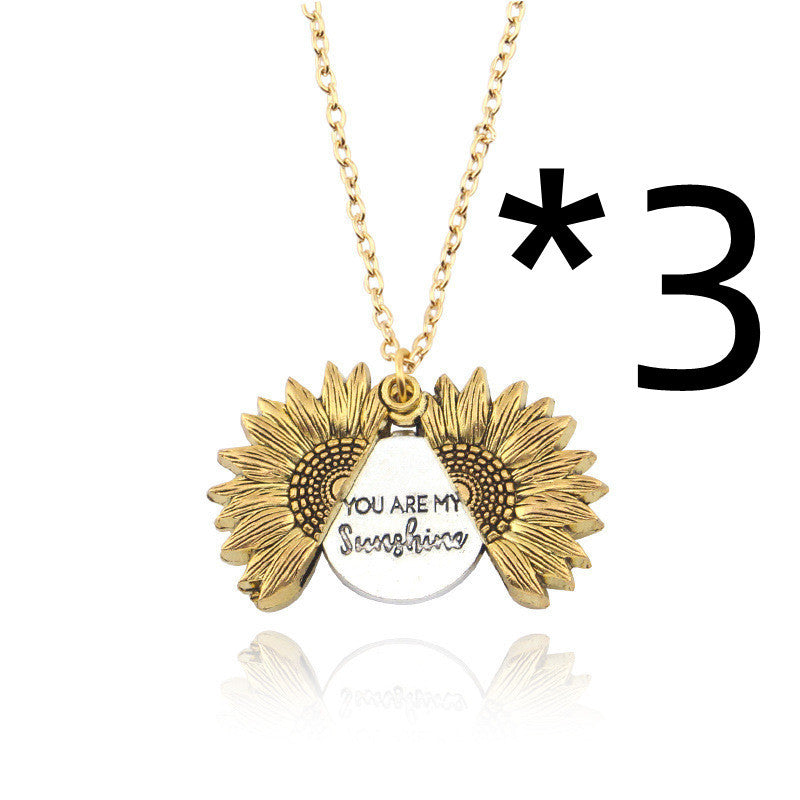 Unisex Sunflower Necklace