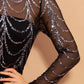 Sequins Women Maxi Dresses Long Sleeve