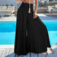 Long Pants High Waist Wide Leg Stretchy Loose Fit Casual Trousers