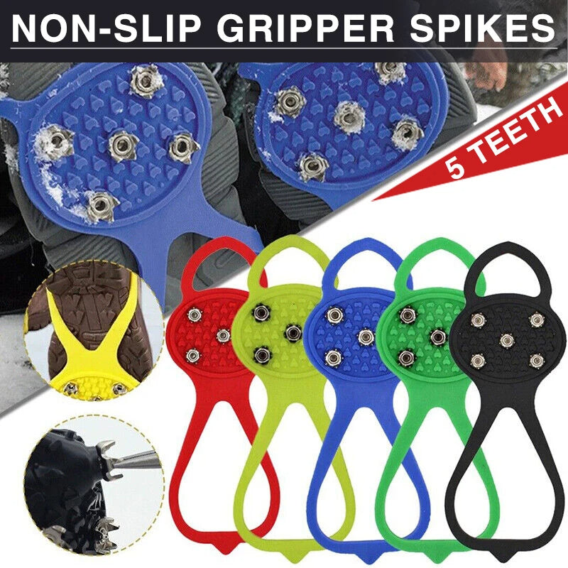 Unisex Men 5 Teeth Ice Gripper For Shoes