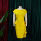 Women's Elegant Ruffle Sleeveless Bodycon Dress