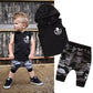 2PCS Toddler  Sleeveless Hooded T-shirt