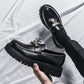 British Style Black Leather Shoes