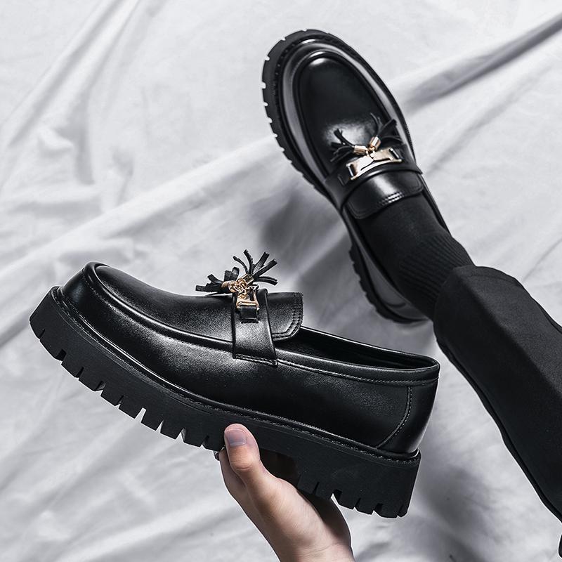 British Style Black Leather Shoes