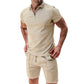 Versatile Solid Color T-shirt Set For Men
